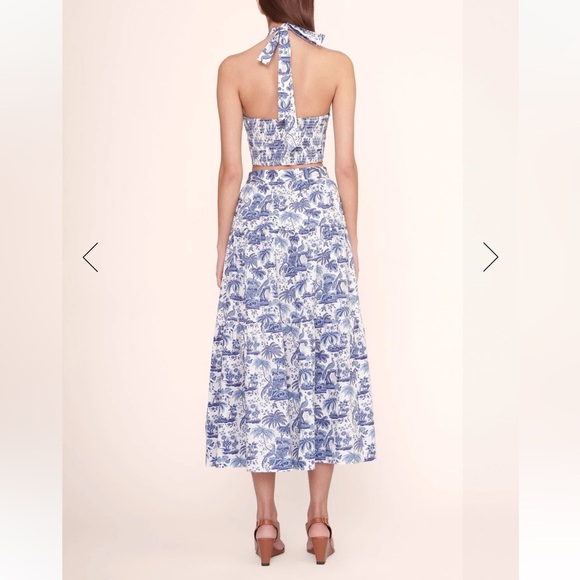 STAUD SEA SEA SKIRT BLUE TOILE size 0 NEW - Picture 4 of 15